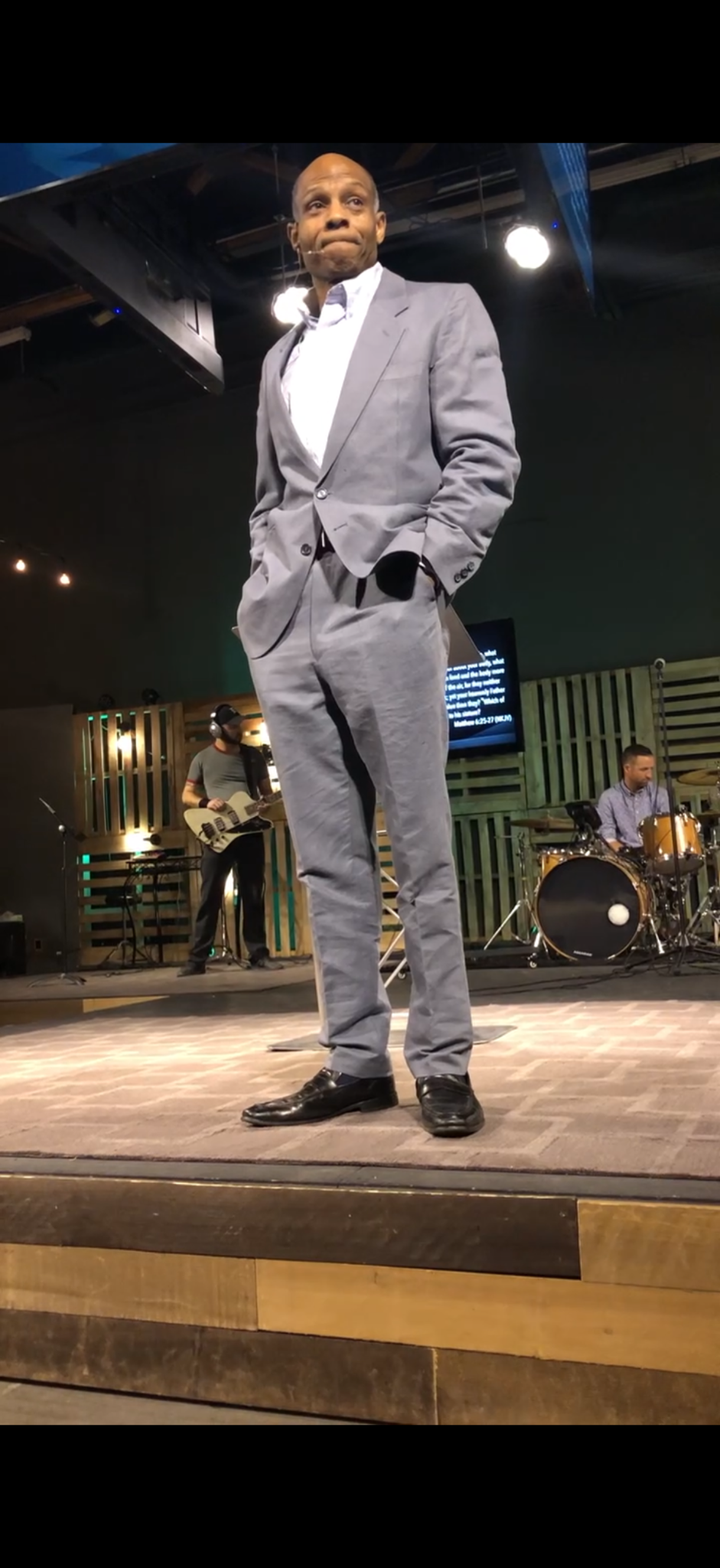 Dr. Kevin Armstrong teaching on stage